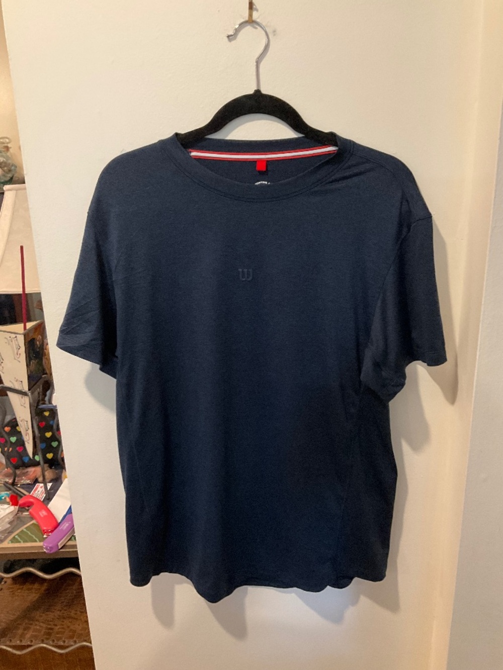 EUC Wilson Dri-Fit Navy Blue T-Shirt Size Large
